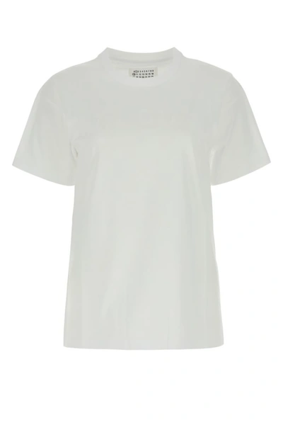 Shop Maison Margiela Woman White Cotton T-shirt