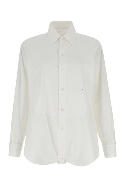 Shop Maison Margiela Woman White Poplin Shirt