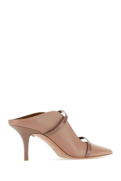 Shop Malone Souliers Woman Antiqued Pink Nappa Leather Maureen Mules