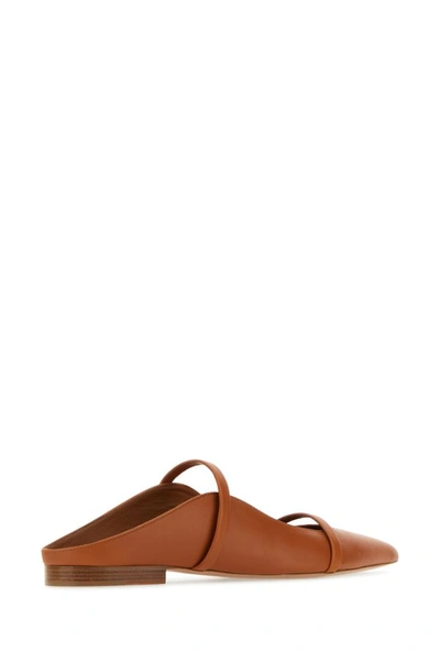 Shop Malone Souliers Woman Caramel Nappa Leather Maureen Flat Slippers In Brown