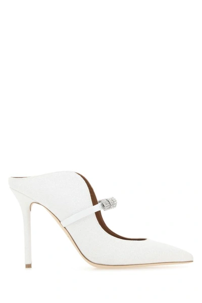 Shop Malone Souliers Woman Embellished Fabric Bella Mules In White