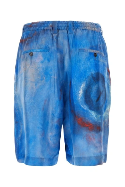 Shop Marni Man Printed Haboutai Bermuda Shorts In Multicolor