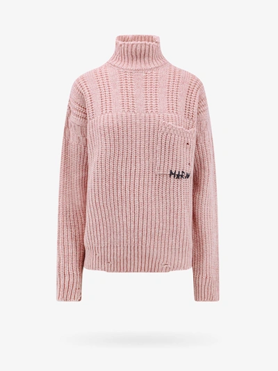 Shop Marni Man Sweater Man Pink Knitwear