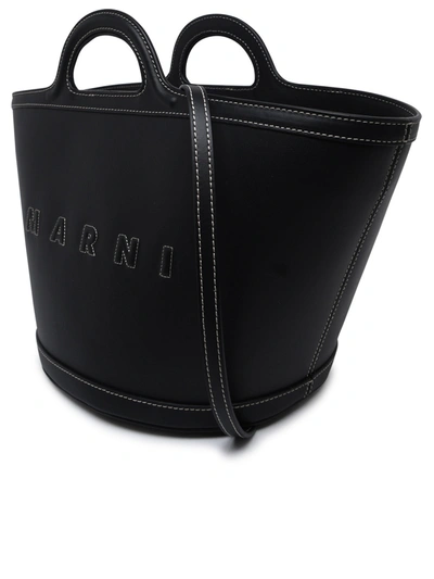 Shop Marni Black Leather Small Tropicalia Bag Woman