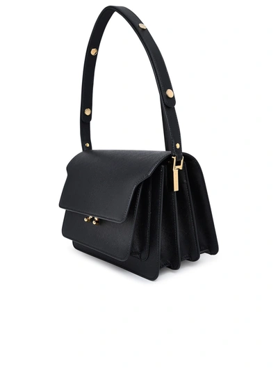 Shop Marni Woman  Black Leather Trunk Bag
