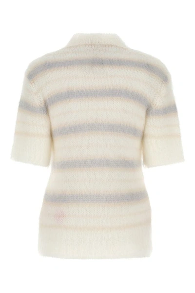 Shop Marni Woman Embroidered Mohair Blend Sweater In Multicolor