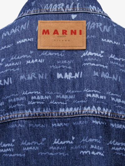 Shop Marni Woman Jacket Woman Blue Jackets
