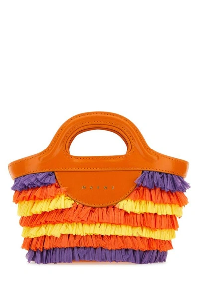 Shop Marni Woman Multicolor Fabric Micro Tropicalia Summer Handbag