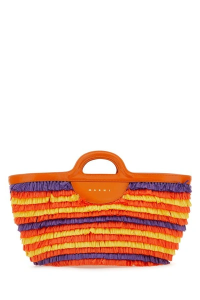 Shop Marni Woman Multicolor Fabric Tropicalia Summer Handbag
