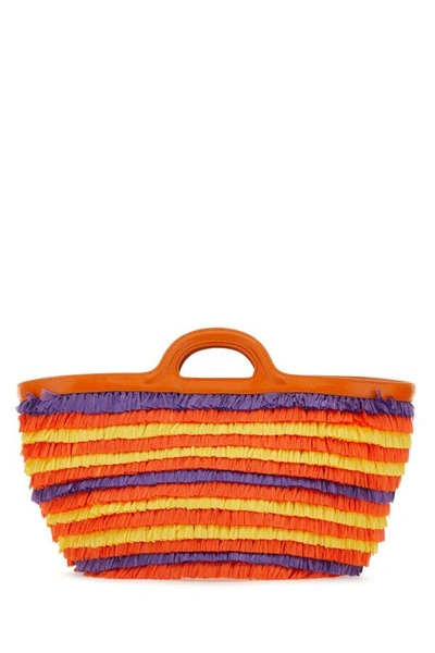 Marni Multicolor Fabric Tropicalia Summer Handbag In Multicolor