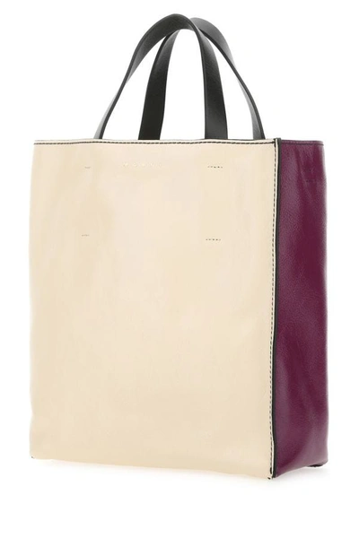 Shop Marni Woman Multicolor Leather Museo Soft Handbag