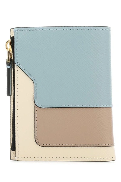 Shop Marni Woman Multicolor Leather Wallet