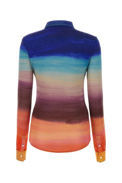 Marni Multicoloured Viscose Jersey Shirt With Dark Side Of The Moon Print In Multicolor