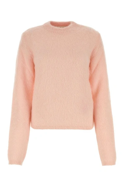 Shop Marni Woman Pastel Pink Mohair Blend Sweater