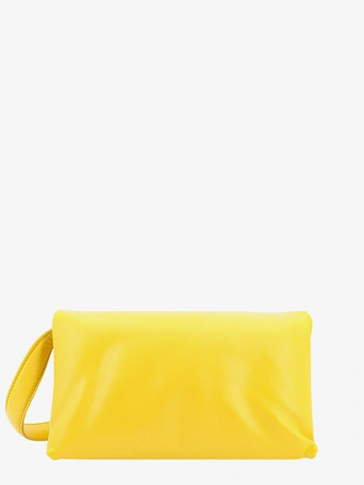 Shop Marni Woman Shoulder Bag Woman Yellow Shoulder Bags
