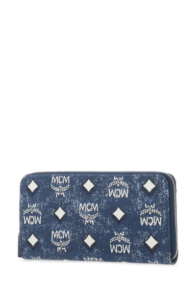 Shop Mcm Unisex Embroidered Canvas Wallet In Multicolor
