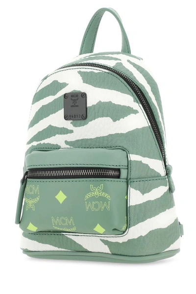 Shop Mcm Unisex Printed Canvas Handbag In Multicolor