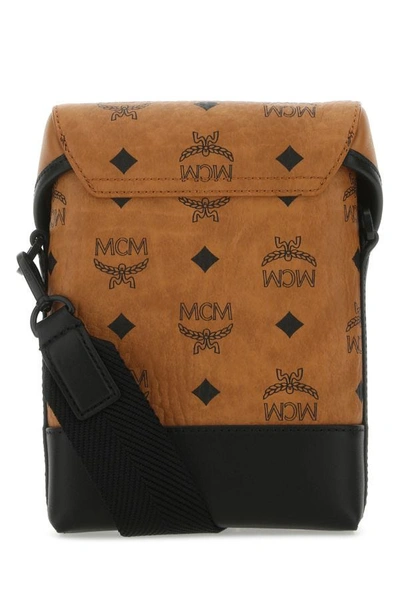 Shop Mcm Unisex Printed Fabric Crossbody Bag In Multicolor