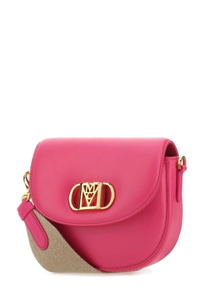 Shop Mcm Woman Fuchsia Nappa Crossbody Bag In Pink