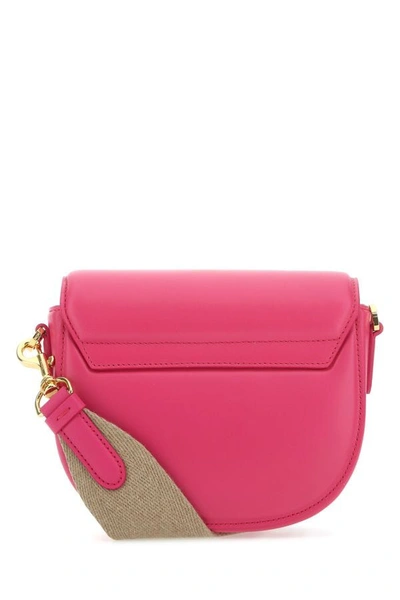 Shop Mcm Woman Fuchsia Nappa Crossbody Bag In Pink