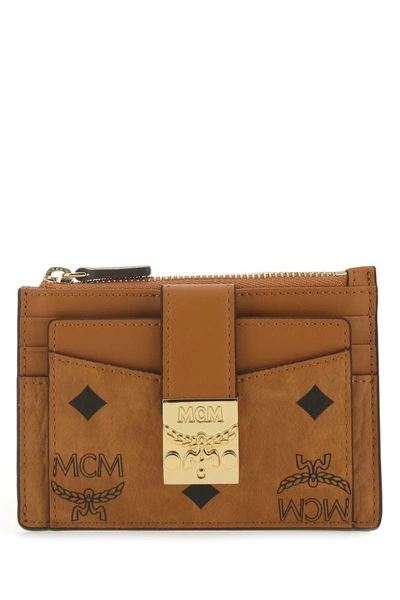 Shop Mcm Woman Printed Canvas Card Holder In Multicolor