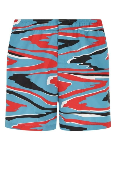 Shop Missoni Man Printed Polyester Swimming Shorts In Multicolor