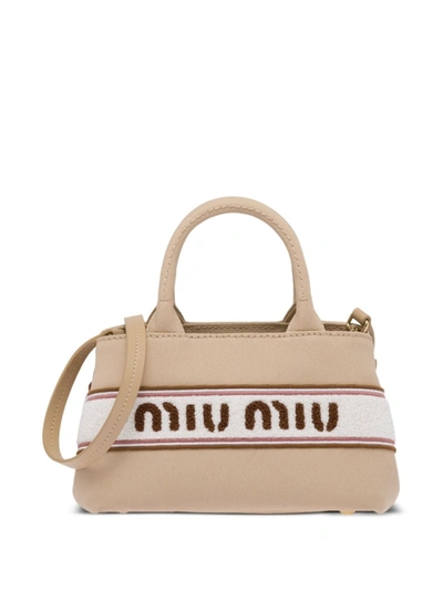 Shop Miu Miu Women Tote Bag In Cream