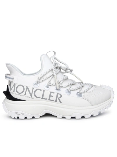 Shop Moncler Woman  White Polyamide Trail Grip Sneakers