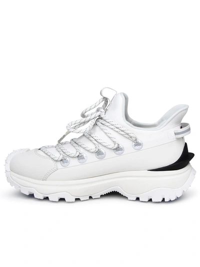Shop Moncler Woman  White Polyamide Trail Grip Sneakers