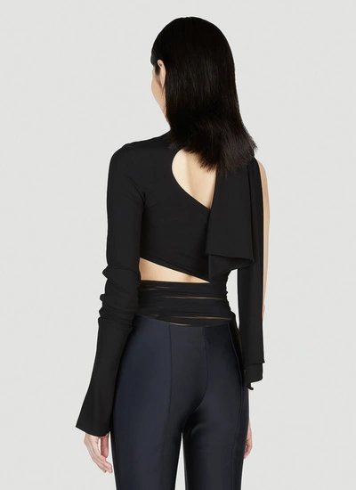 Shop Mugler Women Asymmetric Bodysuit In Black
