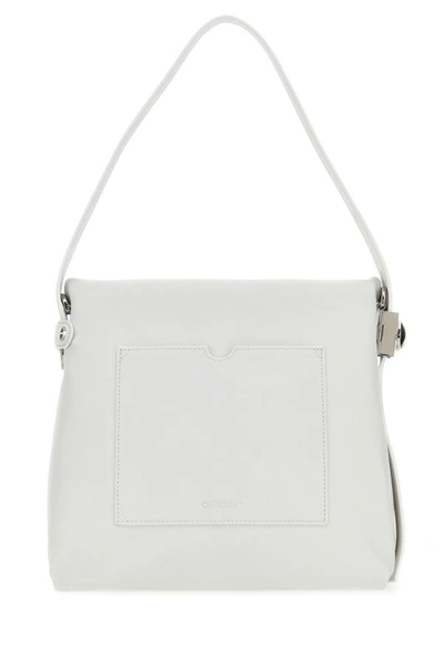 Shop Off-white Off White Woman White Leather Booster Shoulder Bag