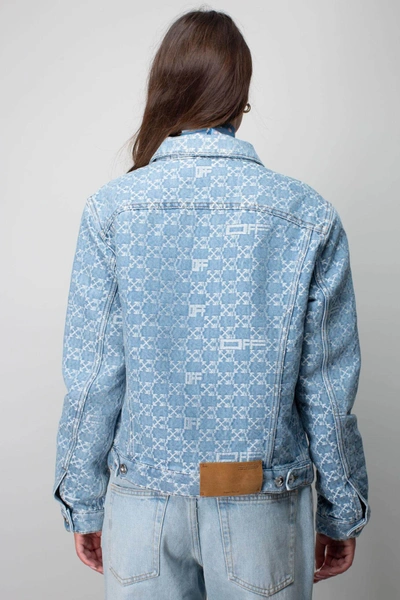 Shop Off-white Off White Women Monogram Reg Jacket In Blue