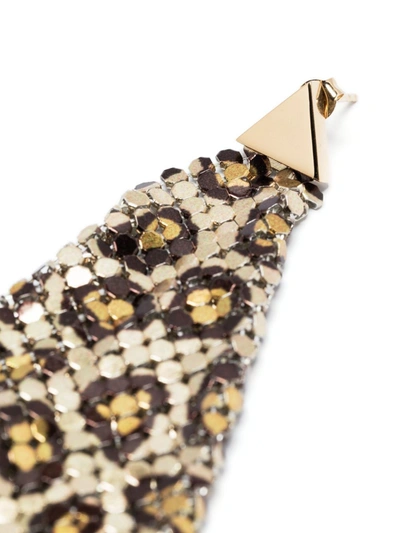 Shop Rabanne Paco  Women Gaetano Leopard Pixel Flow Earrings In Gold