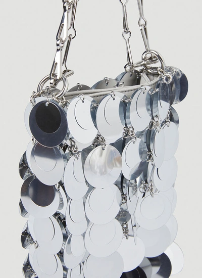 Shop Rabanne Paco  Women Sparkle Mini Shoulder Bag In Silver