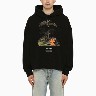 Shop Palm Angels Black Hunting In The Forest Hoodie Men