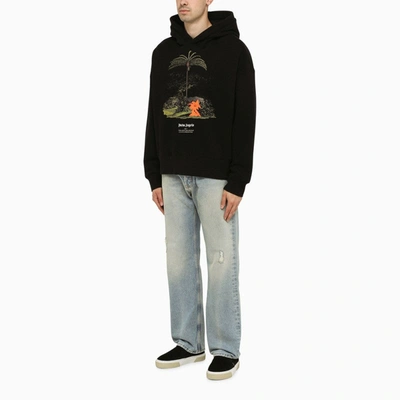 Shop Palm Angels Black Hunting In The Forest Hoodie Men