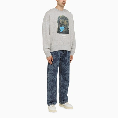 Shop Palm Angels Grey Hunting In The Forest Sweatshirt Men In Gray