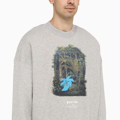 Shop Palm Angels Grey Hunting In The Forest Sweatshirt Men In Gray