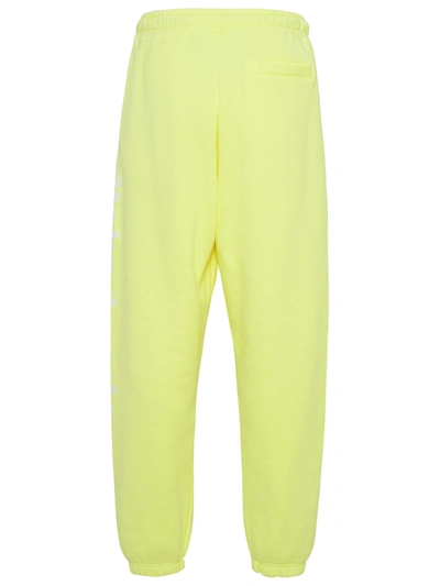 Shop Palm Angels Man  Neon Yellow Cotton Track Suit Pants