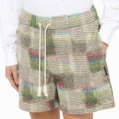 Shop Palm Angels Multicoloured Cotton Bermuda Shorts Men In Multicolor