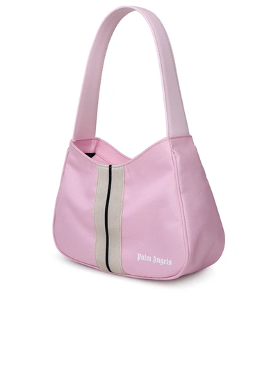 Shop Palm Angels Venice Pink Nylon Hobo Bag Woman