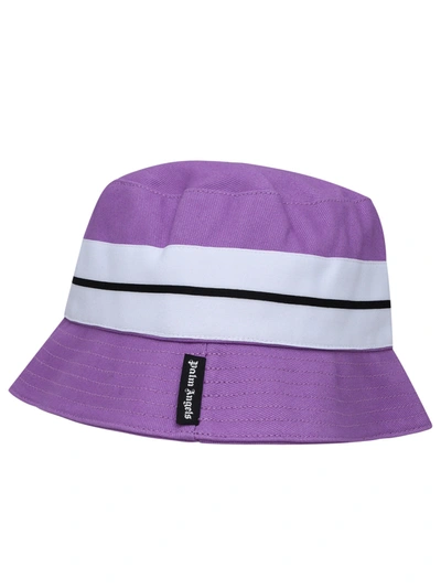 Shop Palm Angels Woman  Venice Lilac Cotton Hat In Purple