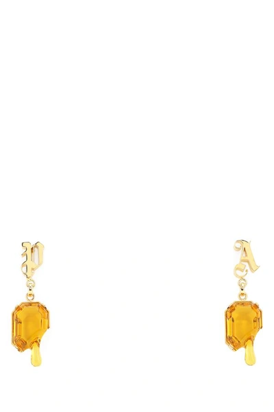 Shop Palm Angels Woman Golden Metal Earrings