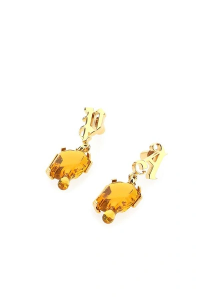 Shop Palm Angels Woman Golden Metal Earrings