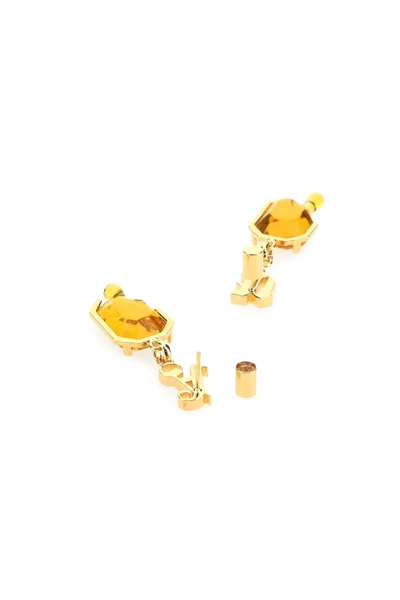 Palm Angels Melting Stones Lettering Earrings In Gold