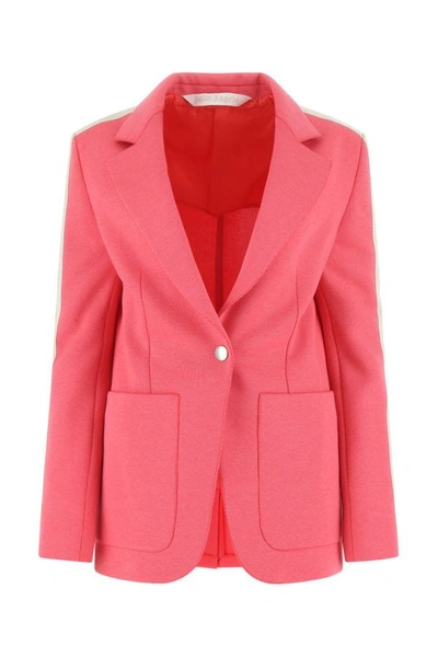 Shop Palm Angels Woman Pink Cotton Blend Jacket