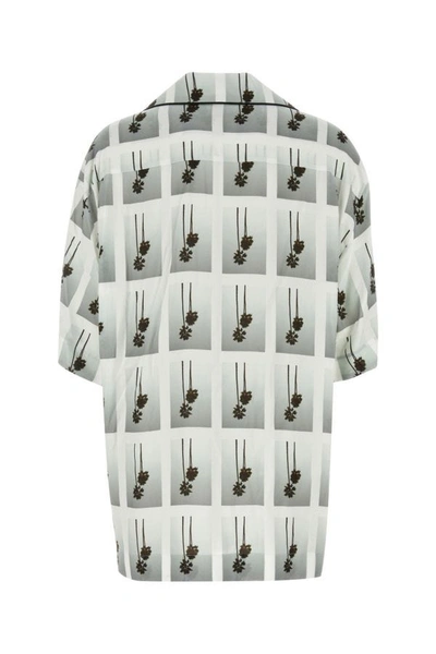 Shop Palm Angels Woman Printed Viscose Pyjama Shirt In Multicolor