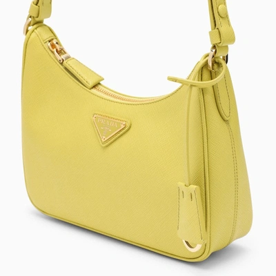 Shop Prada Cedar Mini Bag In Saffiano Women In Yellow