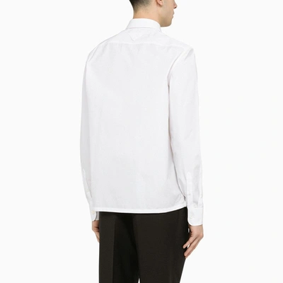 Shop Prada Classic Poplin White Shirt Men