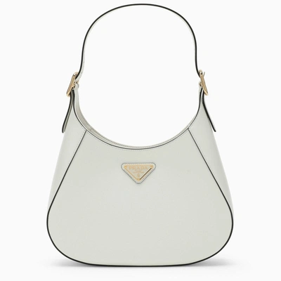 Shop Prada Cleo White Leather Shoulder Bag Women